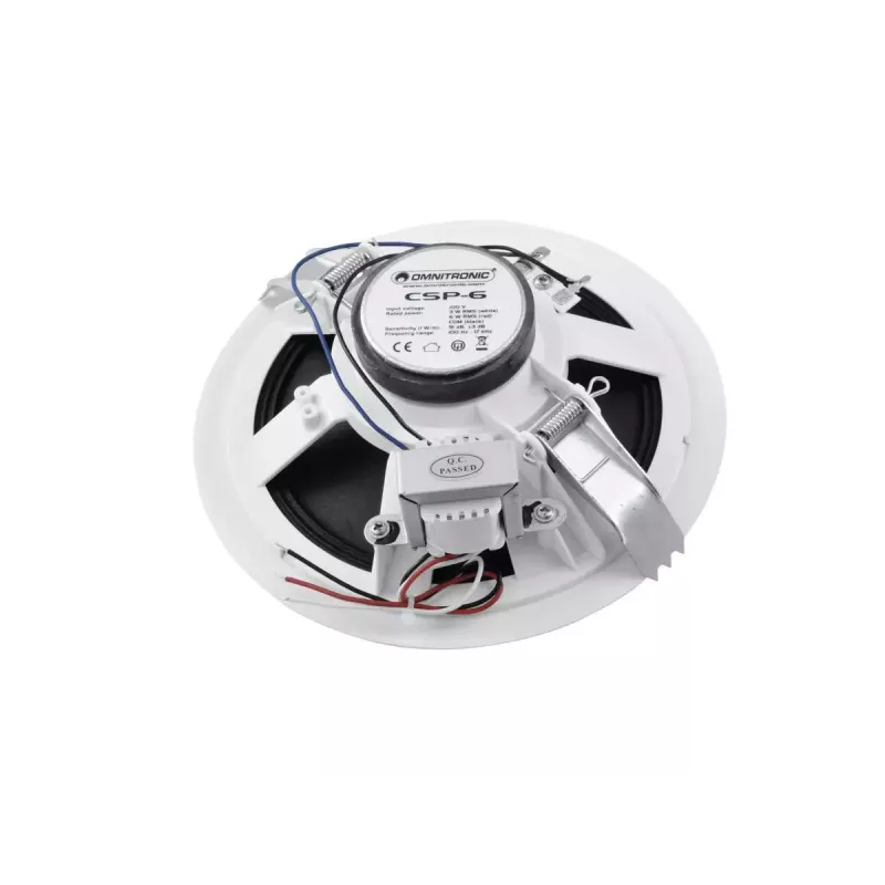 Full range loudspeaker Omnitronic 80710250 White Wired 6 W