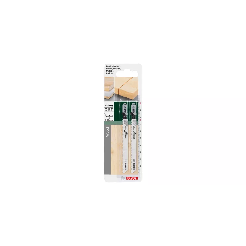 Bosch 2 609 256 724 jigsaw/scroll saw/reciprocating saw blade Jigsaw blade High carbon steel (HCS) 2 pc(s)