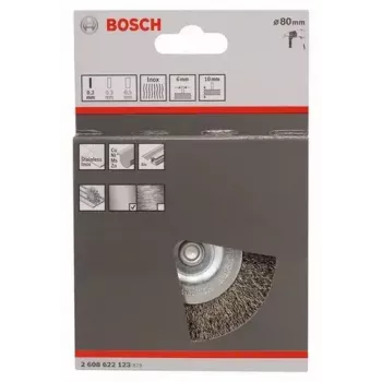 Wire wheel Bosch 2 608 622 123 8 cm Shank diameter 6 mm