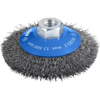 Pre-polishing brush Bosch Clean for Metal Tapered Brushes Crimped Wire