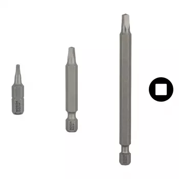 Screwdriver bit set Bosch Extra-Hart, 3 pcs, 25 mm length, 1/4 inch (6.35 mm) hex shank