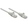 Intellinet Network Patch Cable, Cat5e, 0.25m, Grey, CCA, U/UTP, PVC, RJ45, Gold Plated Contacts, Snagless, Booted, Lifetime Warranty