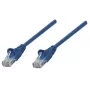 Intellinet Network Patch Cable, Cat5e, 0.25m, Blue, CCA, U/UTP, PVC, RJ45, Gold Plated Contacts, Snagless, Booted, Lifetime Warranty