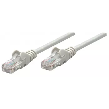 Intellinet Network Patch Cable, Cat6, 0.25m, Grey, Copper, U/UTP, PVC, RJ45, Gold Plated Contacts, Snagless, Booted, Lifetime Warranty