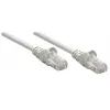 Intellinet Network Patch Cable, Cat6, 0.25m, Grey, Copper, U/UTP, PVC, RJ45, Gold Plated Contacts, Snagless, Booted, Lifetime Warranty