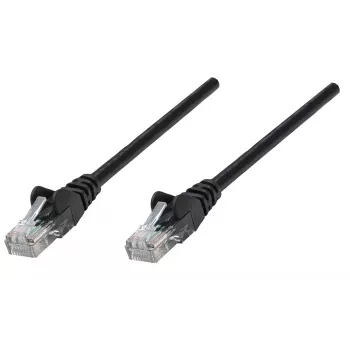 Intellinet Network Patch Cable, Cat5e, 1.5m, Black, CCA, SF/UTP, PVC, RJ45, Gold Plated Contacts, Snagless, Booted, Lifetime Warranty, Polybag