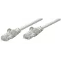 Intellinet Network Patch Cable, Cat6, 0.25m, Grey, CCA, U/UTP, PVC, RJ45, Gold Plated Contacts, Snagless, Booted, Lifetime Warranty
