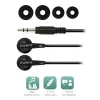 Ewent EW3584 headphones/headset Wired In-ear Music Black