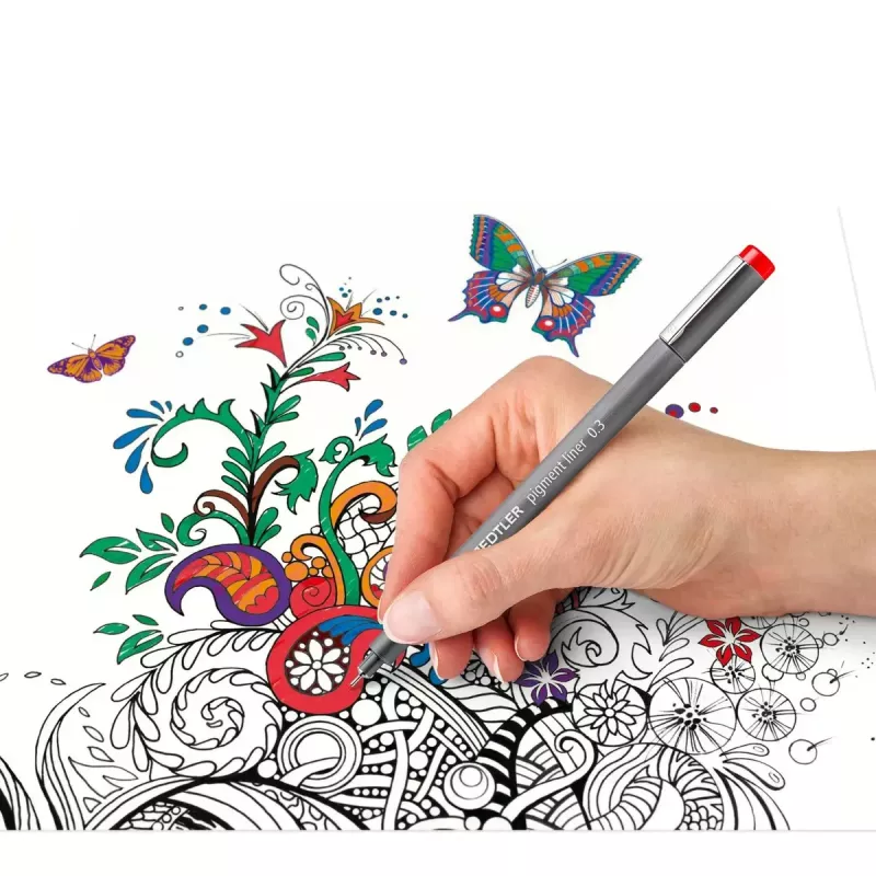 Fineliner Staedtler Pigment Liner 30803-SSB6 Blue Brown Green Orange Red Violet