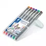 Fineliner Staedtler Pigment Liner 30803-SSB6 Blue Brown Green Orange Red Violet