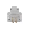 ACT RJ11 (6P/4C) modulaire connector for round cable with stranded conductors
