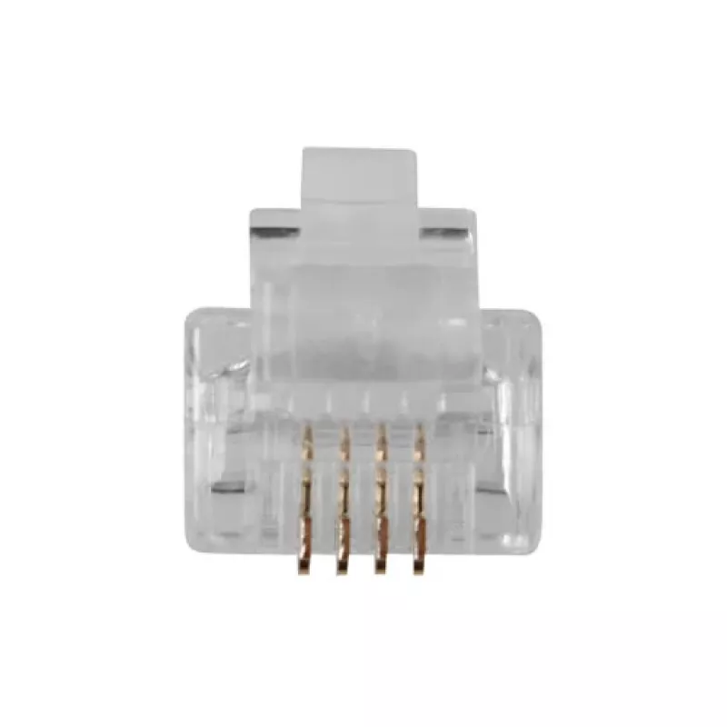 ACT RJ11 (6P/4C) modulaire connector for round cable with stranded conductors