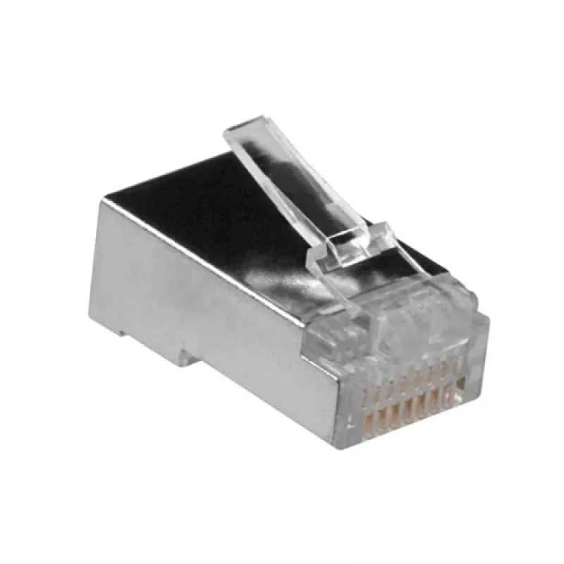 ACT RJ45 (8P/8C) shielded modulaire connector for round cable with stranded conductors