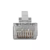 ACT RJ45 (8P/8C) CAT6 shielded modulaire connector for round cable with solid or stranded conductors