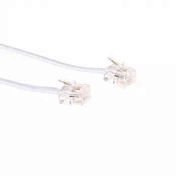ACT White 5 meter flat telephone cable with RJ11 connectors