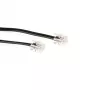 ACT Black 2 meter flat telephone cable with RJ11 connectors