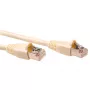 ACT Ivory 0.5 meter SF/UTP CAT5E patch cable snagless with RJ45 connectors