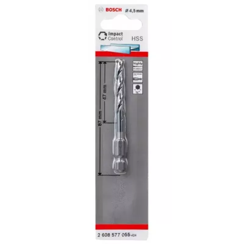 Twist drill bit Bosch HSS 4.5 mm