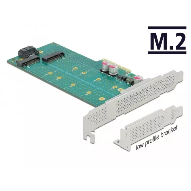 Expansion Card DeLOCK PCI Express x4 to M.2 Key B + M - Low Profile