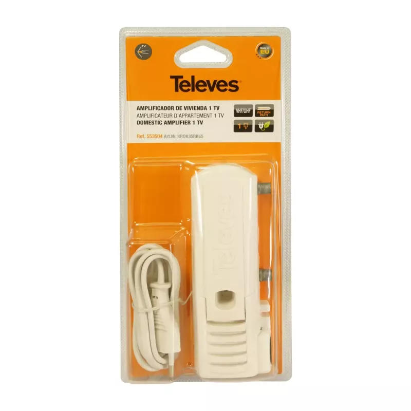 TV signal amplifier Televes 553504 88 - 1006 MHz F connector AC 220 - 230 V