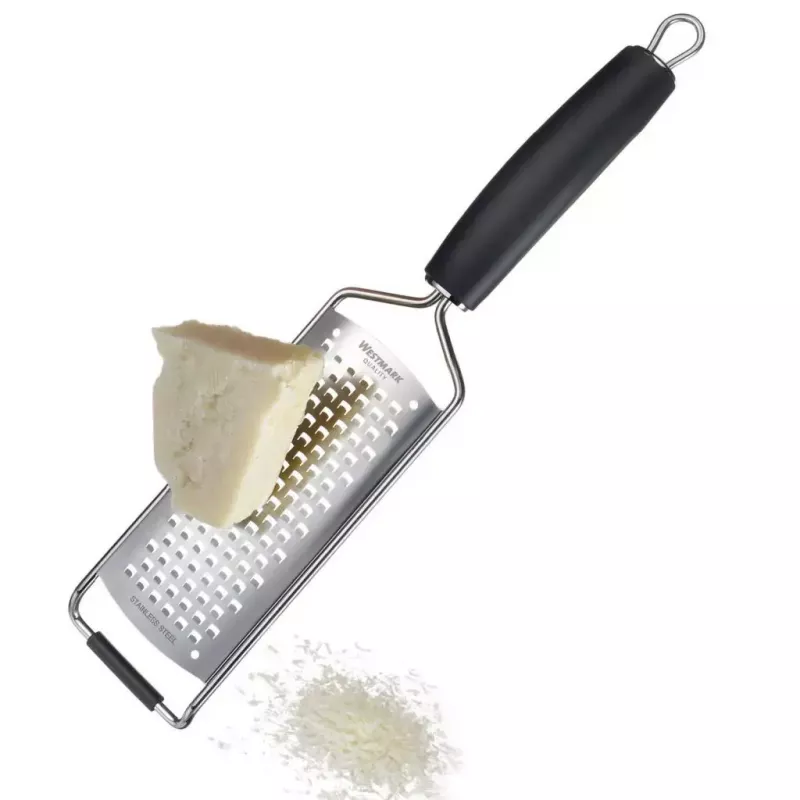 Flat grater Westmark Technicus-Square, stainless steel blade, black TPE handle, 65×28×325 mm