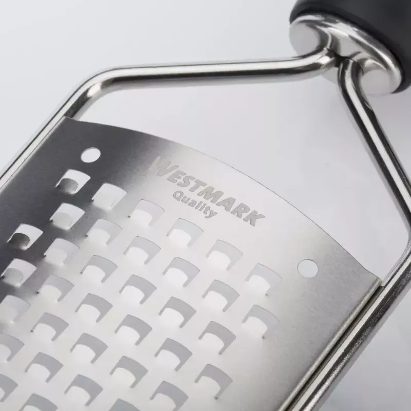Flat grater Westmark Technicus-Square, stainless steel blade, black TPE handle, 65×28×325 mm