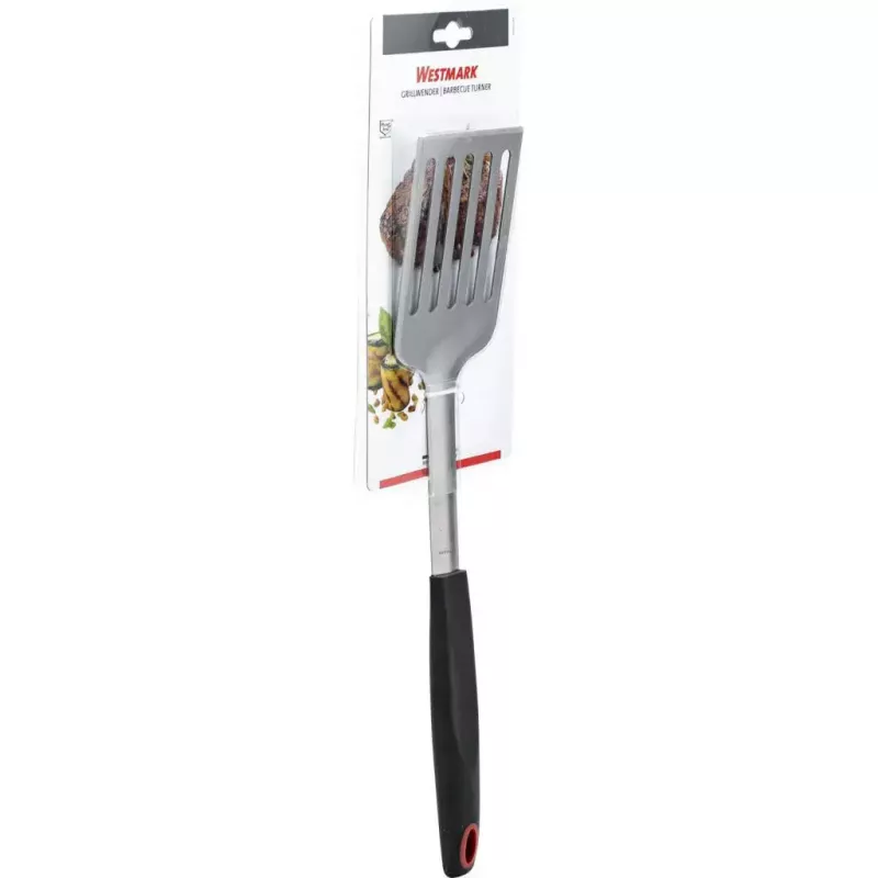 Cooking spatula Westmark 15092280 — plastic/TPE head, stainless steel handle, 430×88×25 mm, black/red