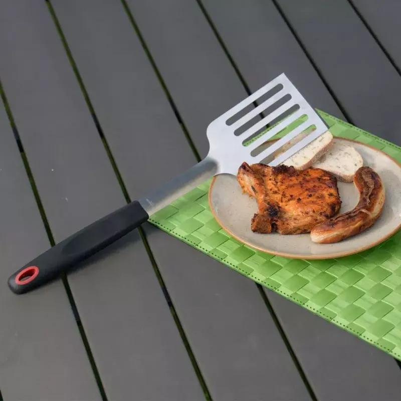 Cooking spatula Westmark 15092280 — plastic/TPE head, stainless steel handle, 430×88×25 mm, black/red