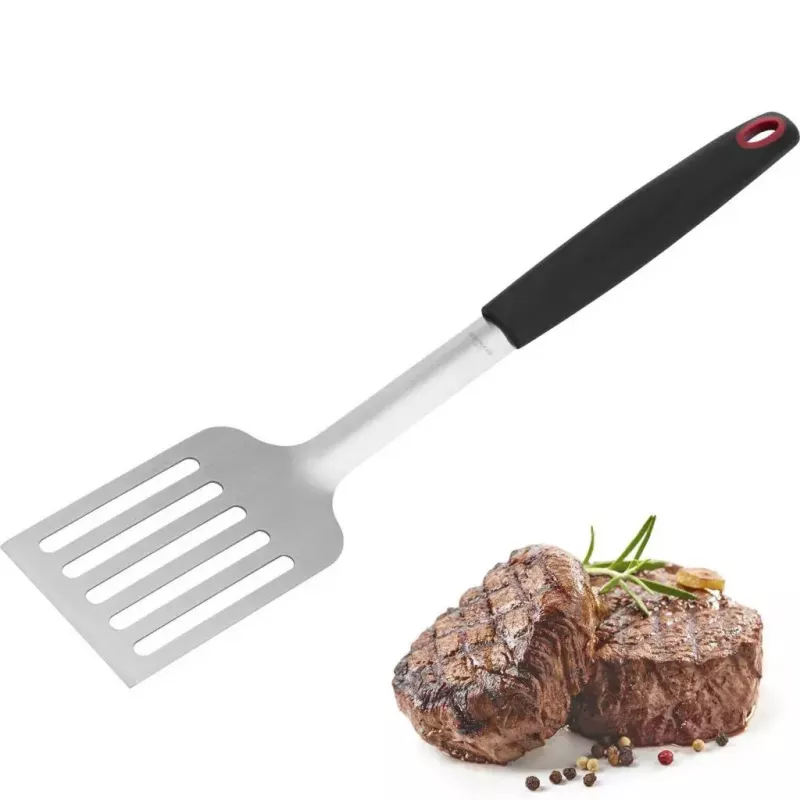 Cooking spatula Westmark 15092280 — plastic/TPE head, stainless steel handle, 430×88×25 mm, black/red