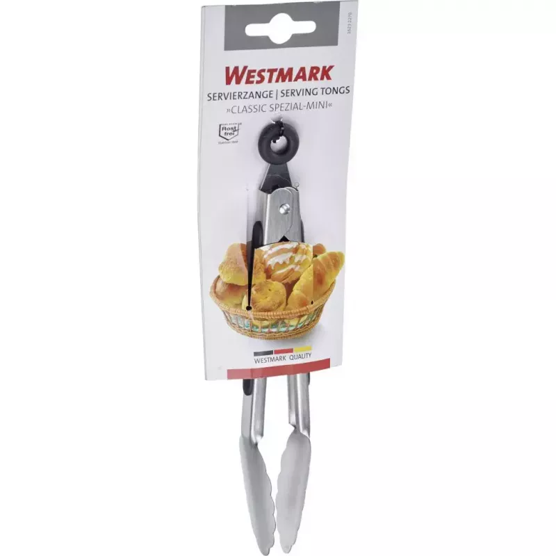 Kitchen tongs Westmark Classic Spezial Mini 200 mm — stainless steel, TPE handles