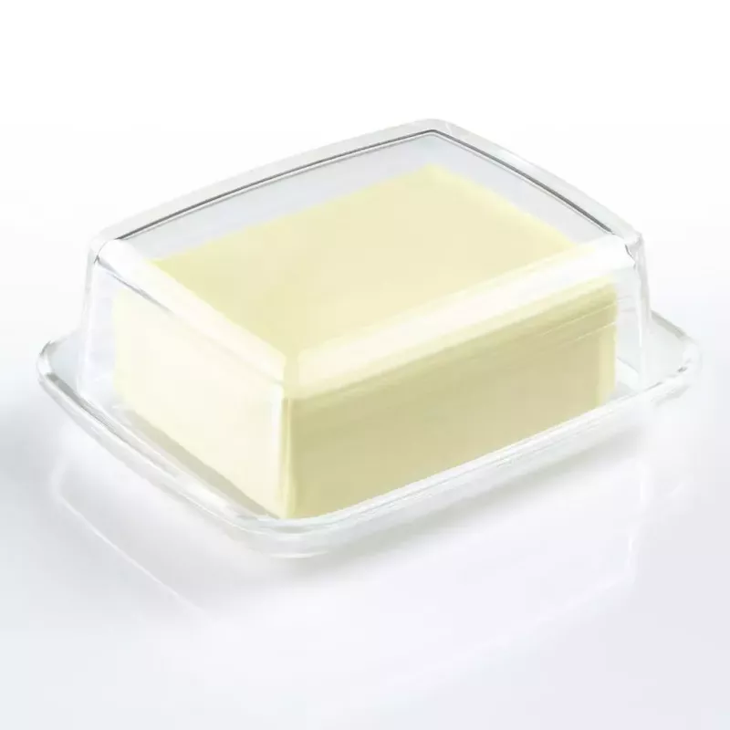 Butter dish Westmark 20852260, rectangular glass, 143×118×55 mm, transparent