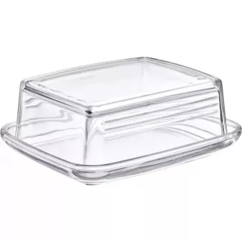 Butter dish Westmark 20852260, rectangular glass, 143×118×55 mm, transparent