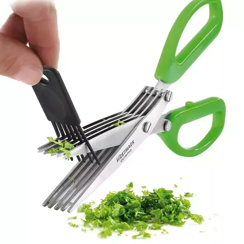 Kitchen scissors Westmark Kräuter‑Fee 200 mm — stainless steel blades, green handle, for herbs