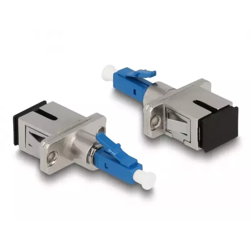 DeLOCK Optical Fiber Hybrid Coupler LC Simplex male to SC Simplex female blue