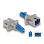 DeLOCK Optical Fiber Hybrid Coupler LC Simplex male to SC Simplex female blue