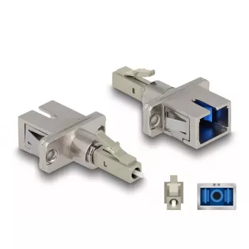 DeLOCK Optical Fiber Hybrid Coupler LC Simplex male to SC Simplex female beige