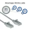 ACT Grey 10 meter LSZH U/UTP CAT6 datacenter slimline patch cable snagless with RJ45 connectors