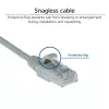 ACT Grey 10 meter LSZH U/UTP CAT6 datacenter slimline patch cable snagless with RJ45 connectors