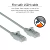 ACT Grey 10 meter LSZH U/UTP CAT6 datacenter slimline patch cable snagless with RJ45 connectors