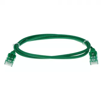 ACT Green 7 meter LSZH U/UTP CAT6 datacenter slimline patch cable snagless with RJ45 connectors