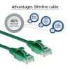 ACT Green 7 meter LSZH U/UTP CAT6 datacenter slimline patch cable snagless with RJ45 connectors