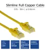 ACT Yellow 10 meter LSZH U/UTP CAT6 datacenter slimline patch cable snagless with RJ45 connectors