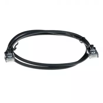 ACT Black 7 meter LSZH U/UTP CAT6 datacenter slimline patch cable snagless with RJ45 connectors