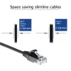 ACT Black 7 meter LSZH U/UTP CAT6 datacenter slimline patch cable snagless with RJ45 connectors