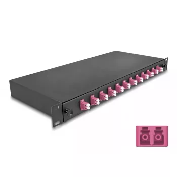 DeLOCK fibre optic splice enclosure 67005 Black Metal 482x220x44mm