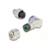 DeLOCK M12 Connector A-coded 3 pin male 90° angled metal