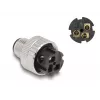 DeLOCK M12 Connector A-coded 3 pin male 90° angled metal