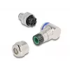 DeLOCK M12 Connector A-coded 4 pin male 90° angled metal