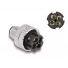 DeLOCK M12 Connector A-coded 4 pin male 90° angled metal