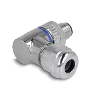 DeLOCK M12 Connector A-coded 4 pin male 90° angled metal
